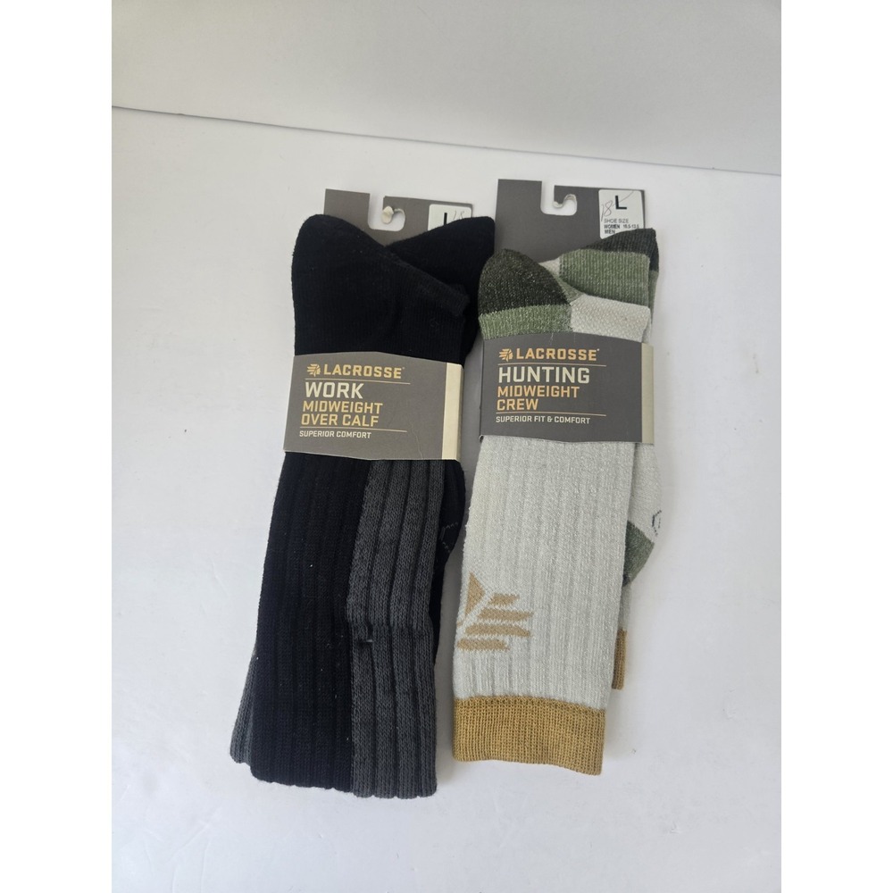 Lacrosse boot socks Work‎ Hunting pair Midweight Unisex sz Large